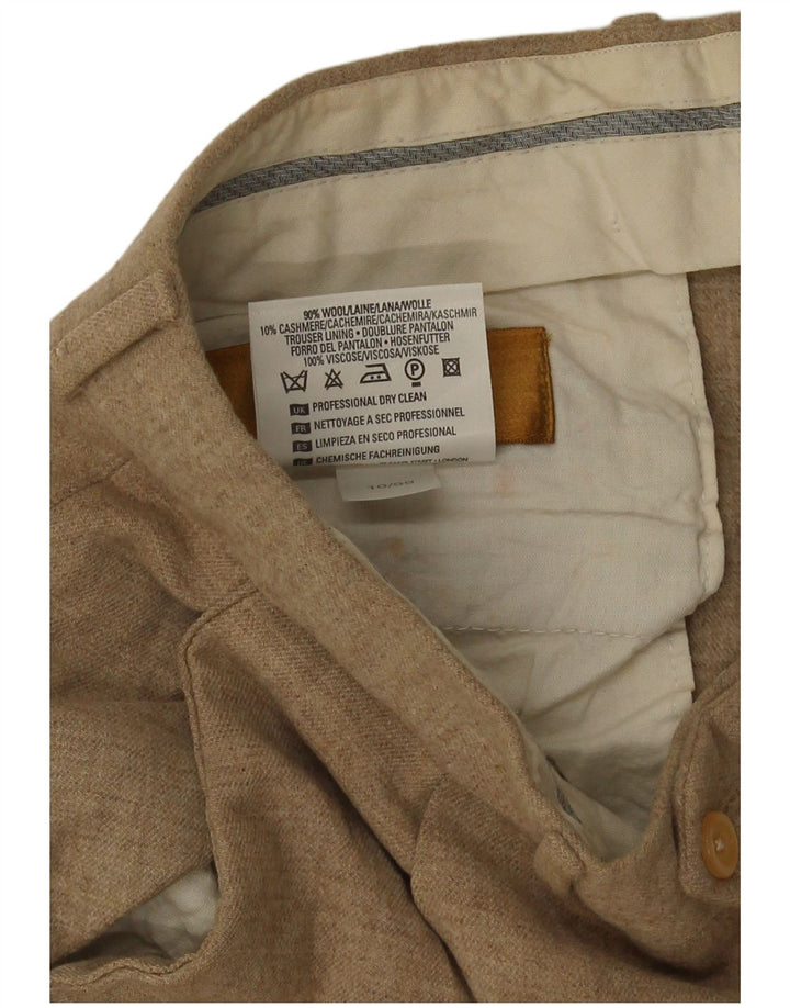 Marks & Spencer Herre St. Michael Pegged Casual Bukser W34 L31 Brun Uld