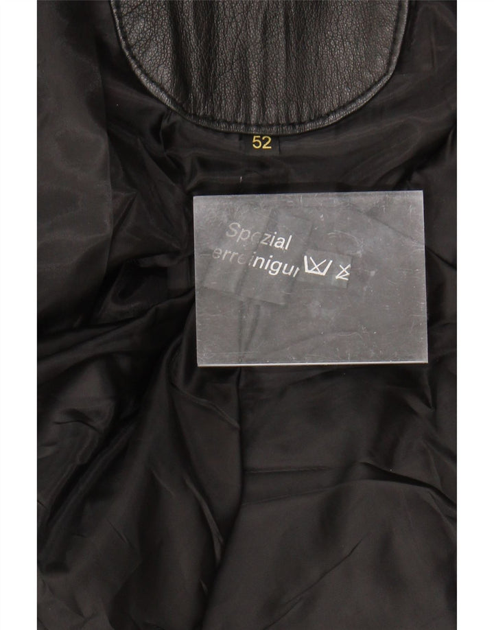 Vintage herre læderjakke IT 52 XL sort læder