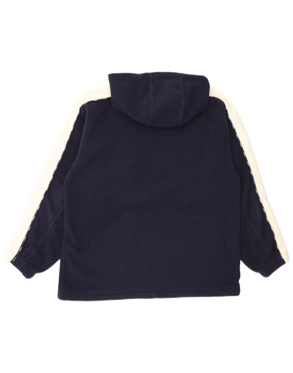 Kappa Herre Fleece Hoodie Jumper Large Navy Blue Colourblock Polyester
