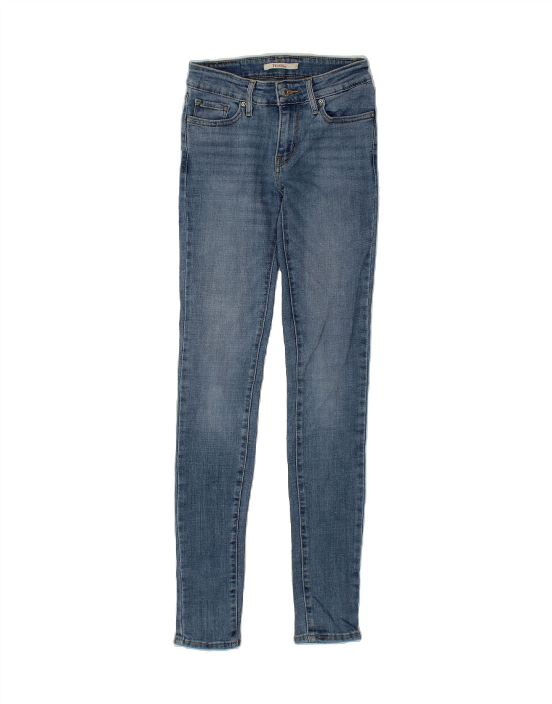 LEVI'S Womens 711 Skinny Jeans W25 L32 Blue Cotton Vintage Levi's and Second-Hand Levi's from Messina Hembry 