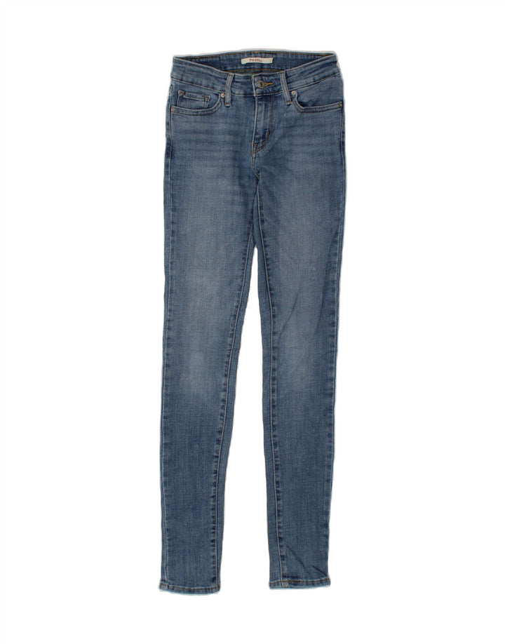 LEVI'S Womens 711 Skinny Jeans W25 L32 Blue Cotton Vintage Levi's and Second-Hand Levi's from Messina Hembry 