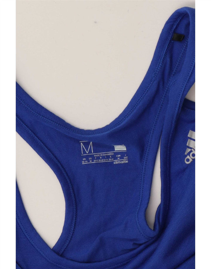 Adidas Dame Climalite Vest Top UK 12/14 Medium Blue
