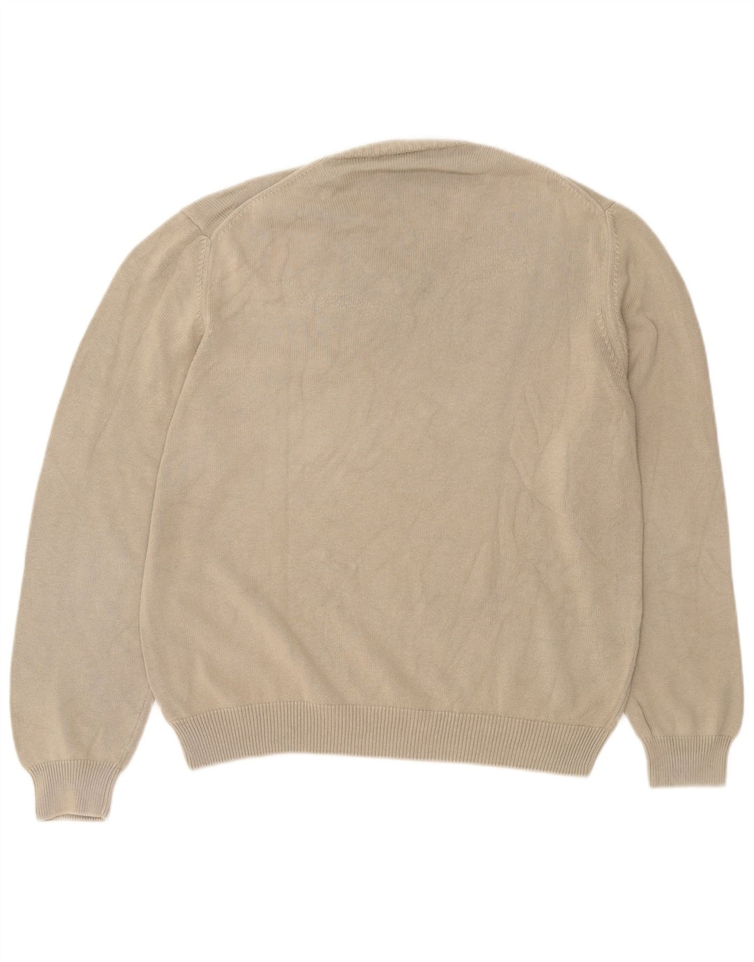 Henry Cottons Herre V-hals sweater Stor Beige Bomuld
