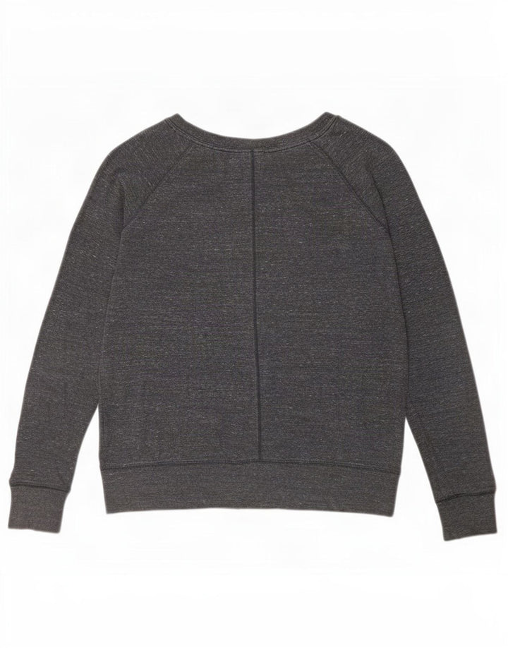 Nike Dame Sweatshirt Jumper UK 14 Medium Grey Flecked