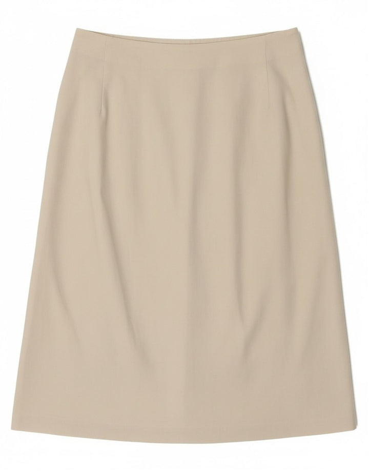 Benetton Dame A-Line Nederdel IT 42 Medium W28 Hvid Bomuld