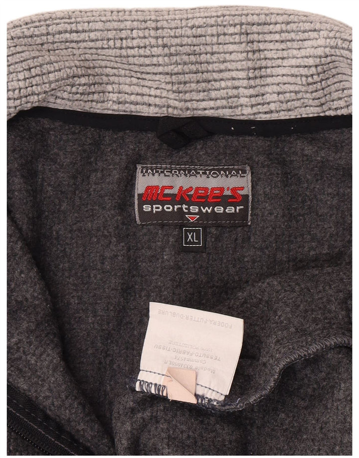 MC Kee's Fleece Jumper med lynlås til mænd XL Grå Colourblock Polyester