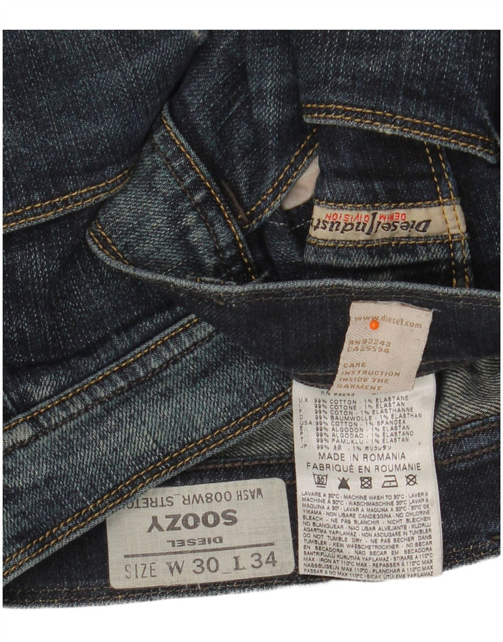 DIESEL Soozy Straight Jeans til kvinder W30 L34 Blå Bomuld