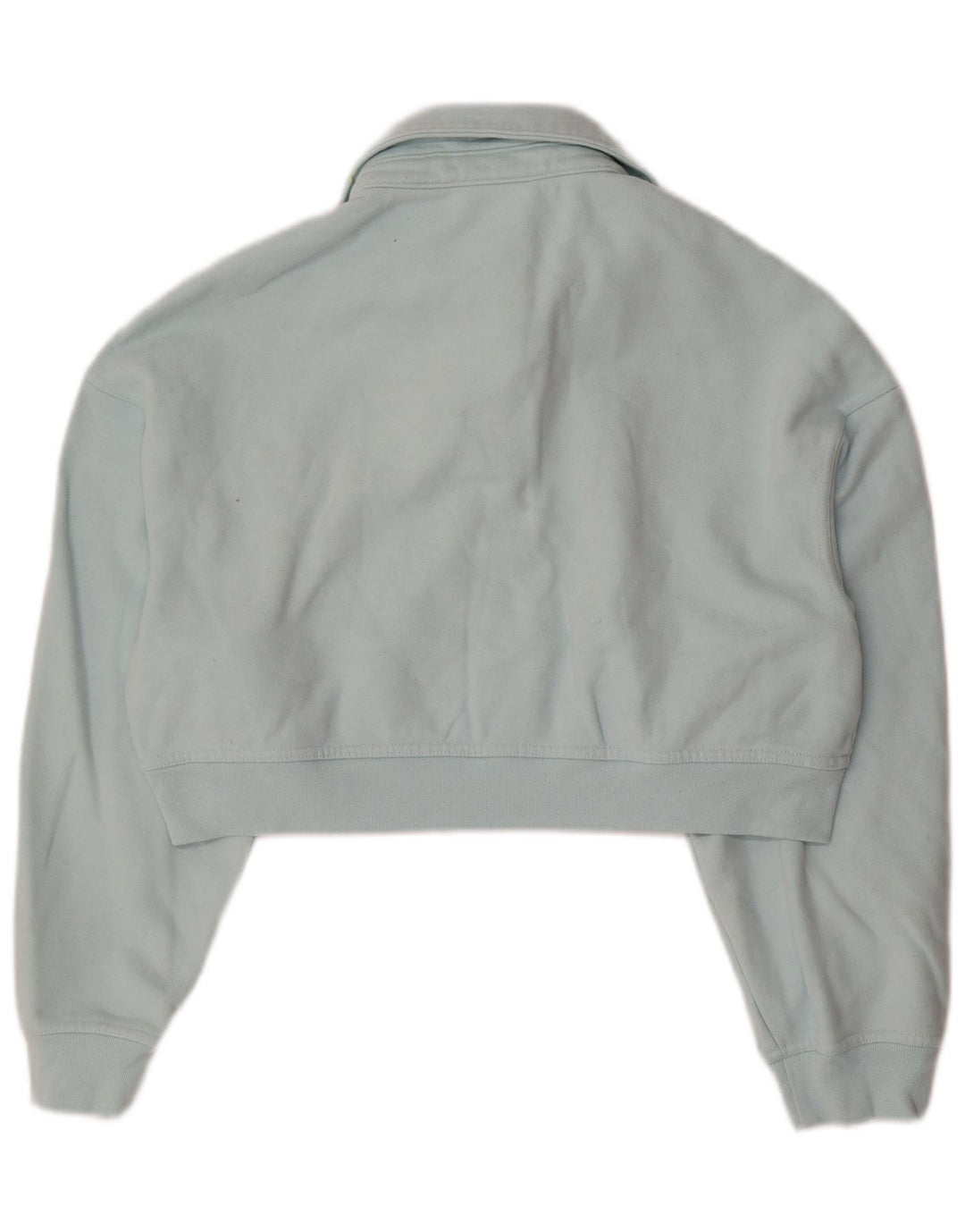 LEVI'S Dame Oversized Crop Polo Neck Sweatshirt Jumper UK 6 XS Blå