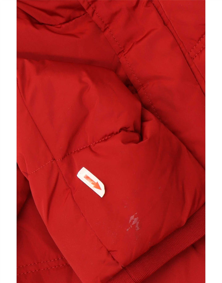Zara Herre hættepolstret jakke UK 44 2XL Rød Polyester