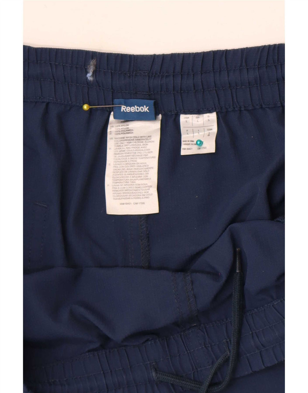 Reebok Mens Sport Shorts Large  Navy Blue Nylon