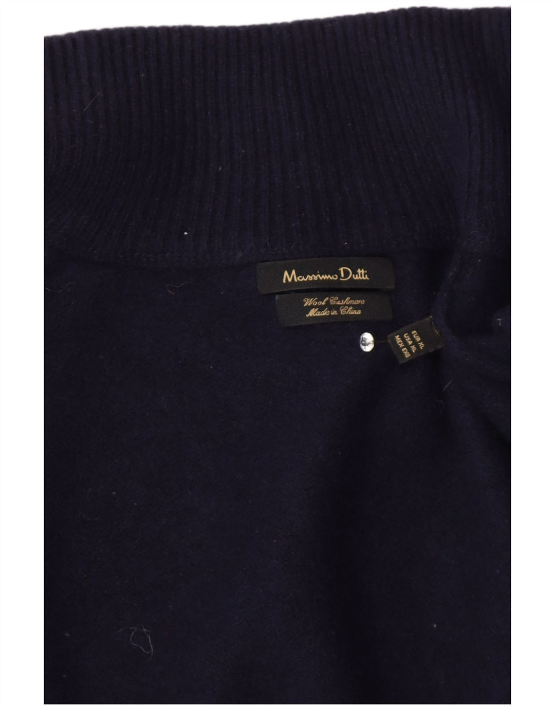 Massimo Dutti Dame Cardigan Sweater UK 18 XL Marineblå Uld