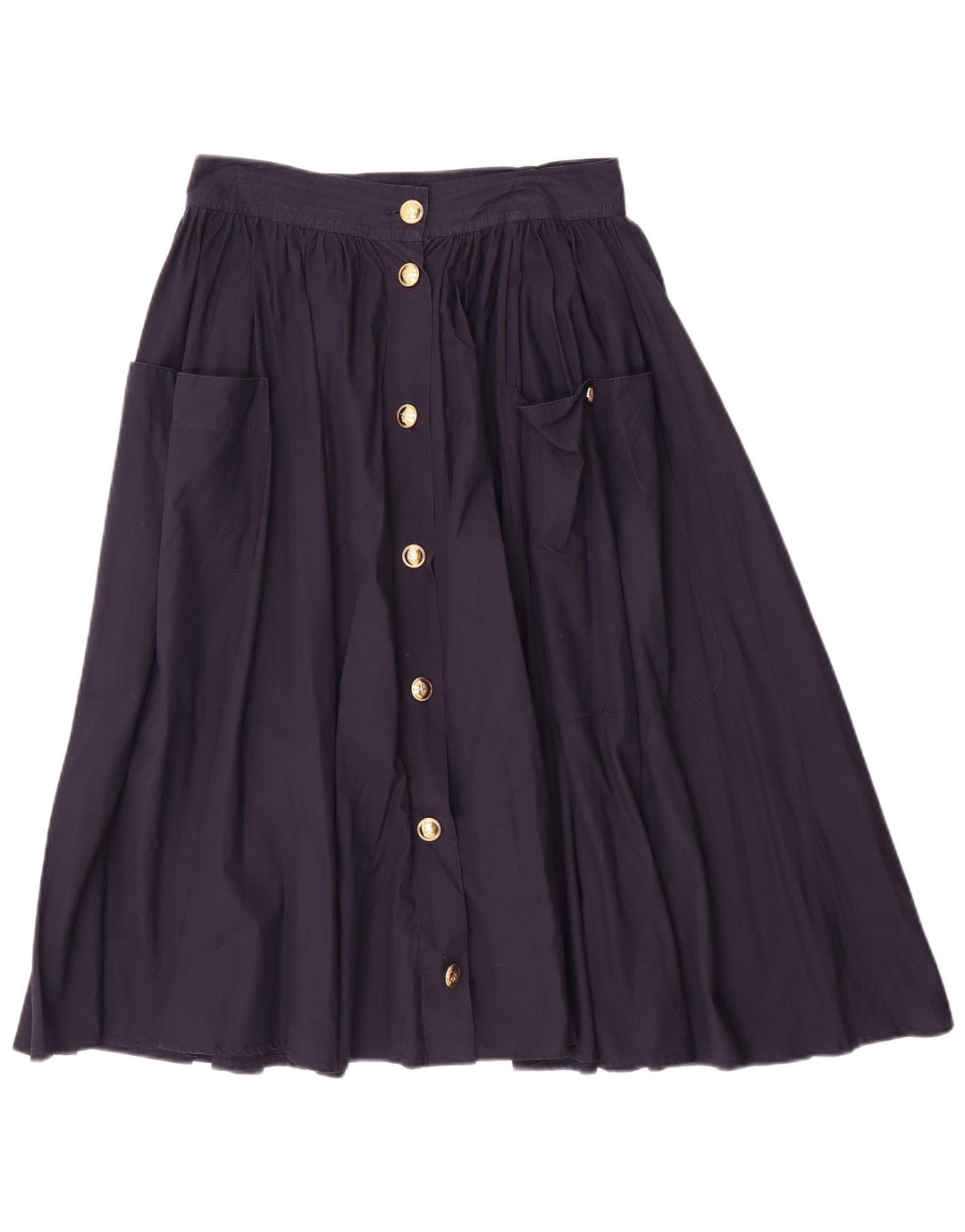 GENNY Dame Flared Nederdel EU 38 Medium W28 Navy Blue