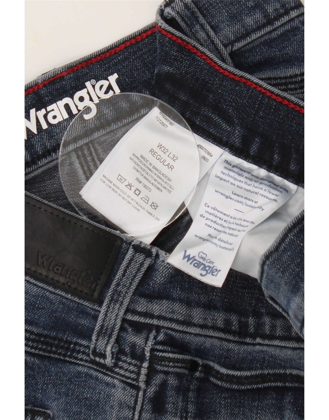 Wrangler Herre Regular Slim Jeans W32 L32 Blå Bomuld