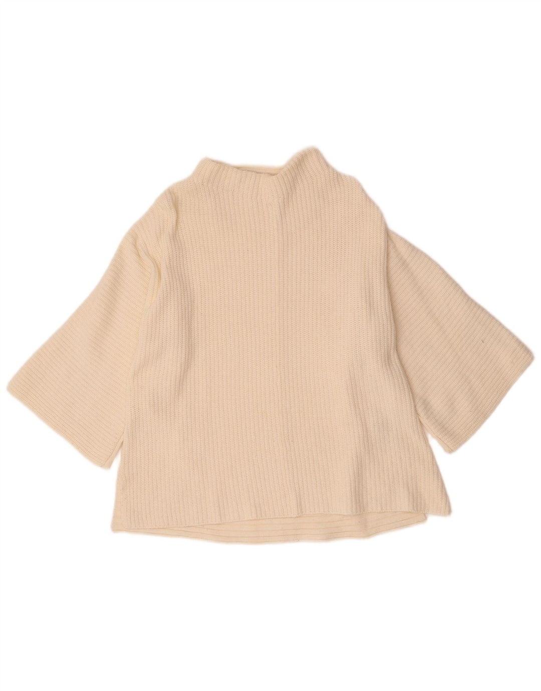 Marks & Spencer Dame Turtle Neck Jumper Sweater UK 10 Small Off White