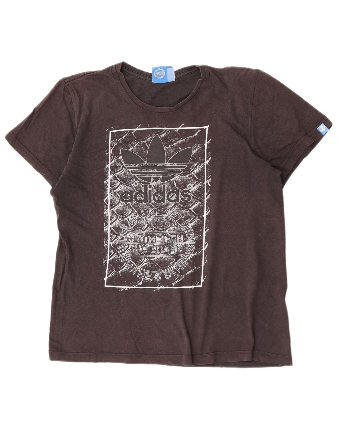 Adidas Herre grafisk T-shirt Top Medium Sort Bomuld