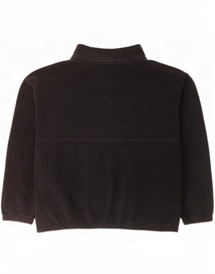 Columbia Womens Zip Neck Fleece Jumper UK 16 Large Black Polyester