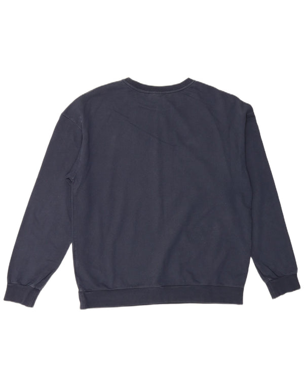 Hugo Boss Herre grafisk sweatshirt Jumper Medium Navyblå Bomuld