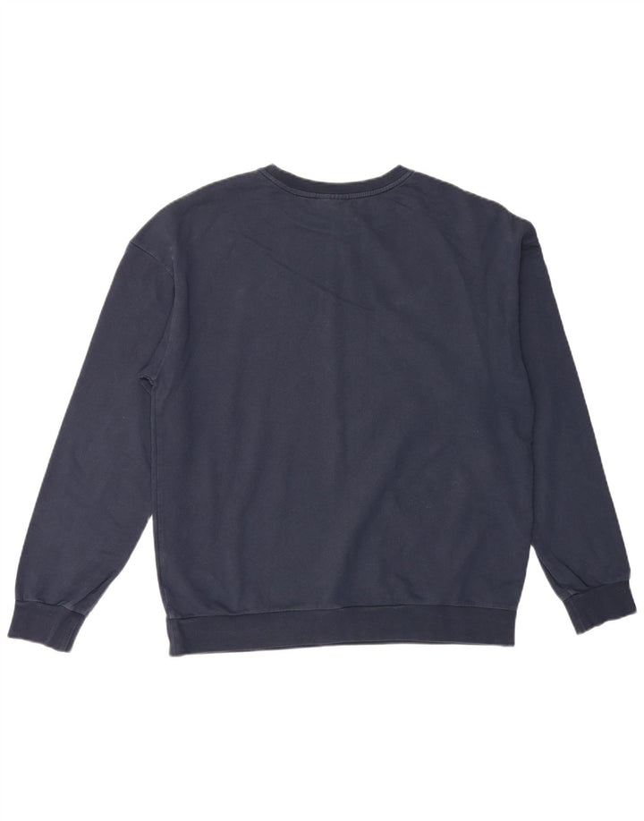 Hugo Boss Herre grafisk sweatshirt Jumper Medium Navyblå Bomuld