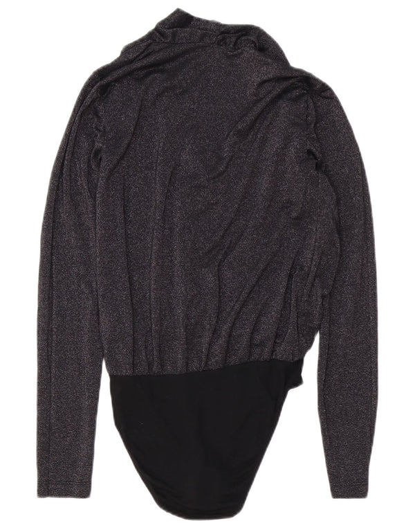 Reiss langærmet bodysuit til kvinder UK 6 XS grå viskose