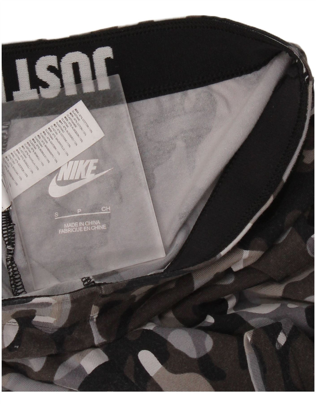NIKE Womens Leggings UK 8 Small  Multicoloured Camouflage Cotton