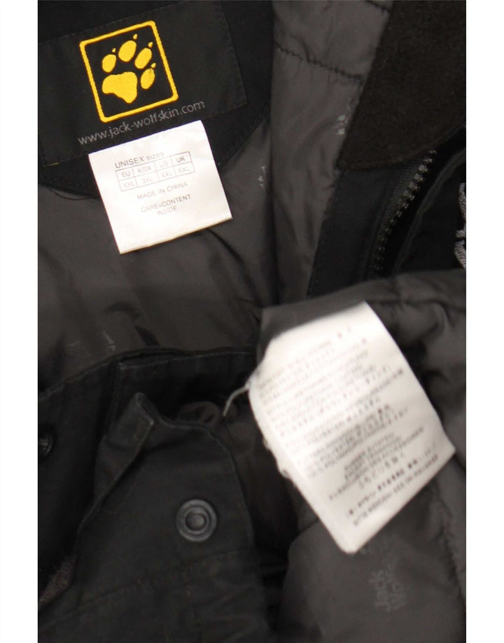 Jack Wolfskin Herre Hooded Parka Jacket UK 44 2XL Sort Polyester