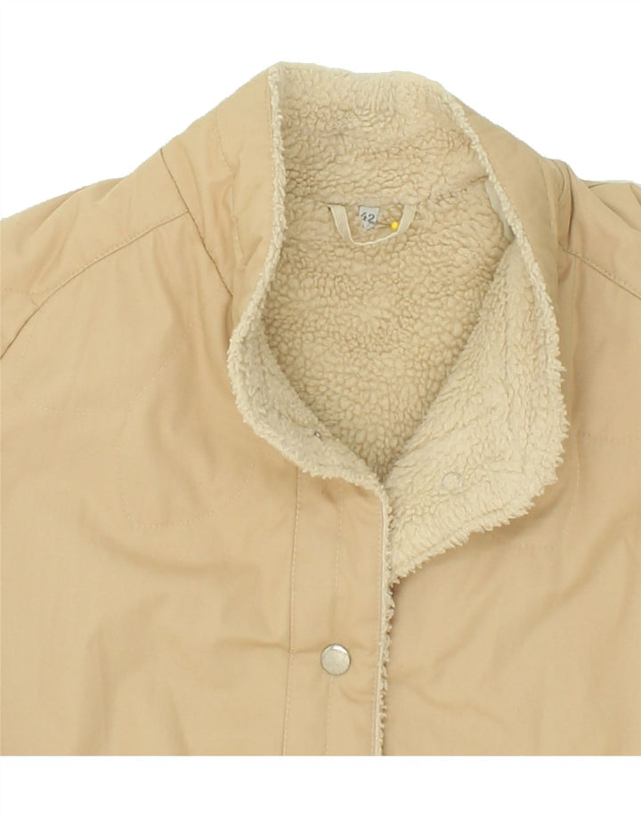 C&A Womens Bomber Sherpa Jacket EU 42 Large Beige Cotton Vintage C&A and Second-Hand C&A from Messina Hembry 