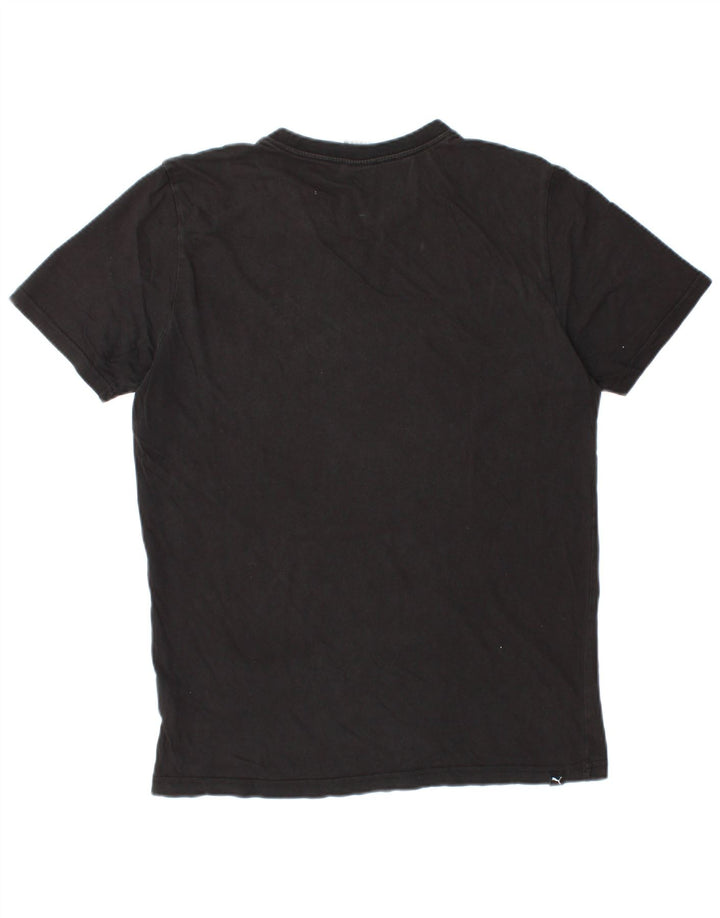 Puma Herre Grafisk T-Shirt Top Medium Sort Bomuld