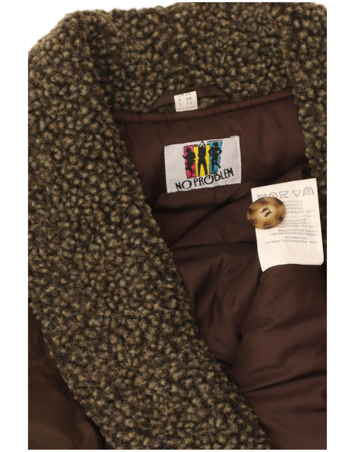 NO PROBLEM Womens Gilet UK 20 2XL Brown Polyamide