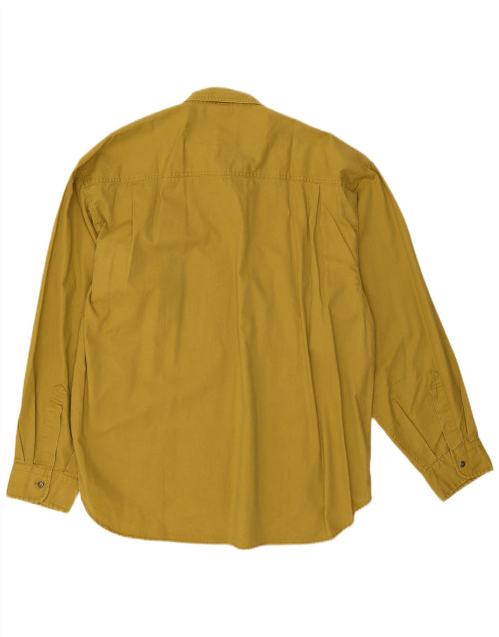 Vintage herreskjorte XL gul bomuld
