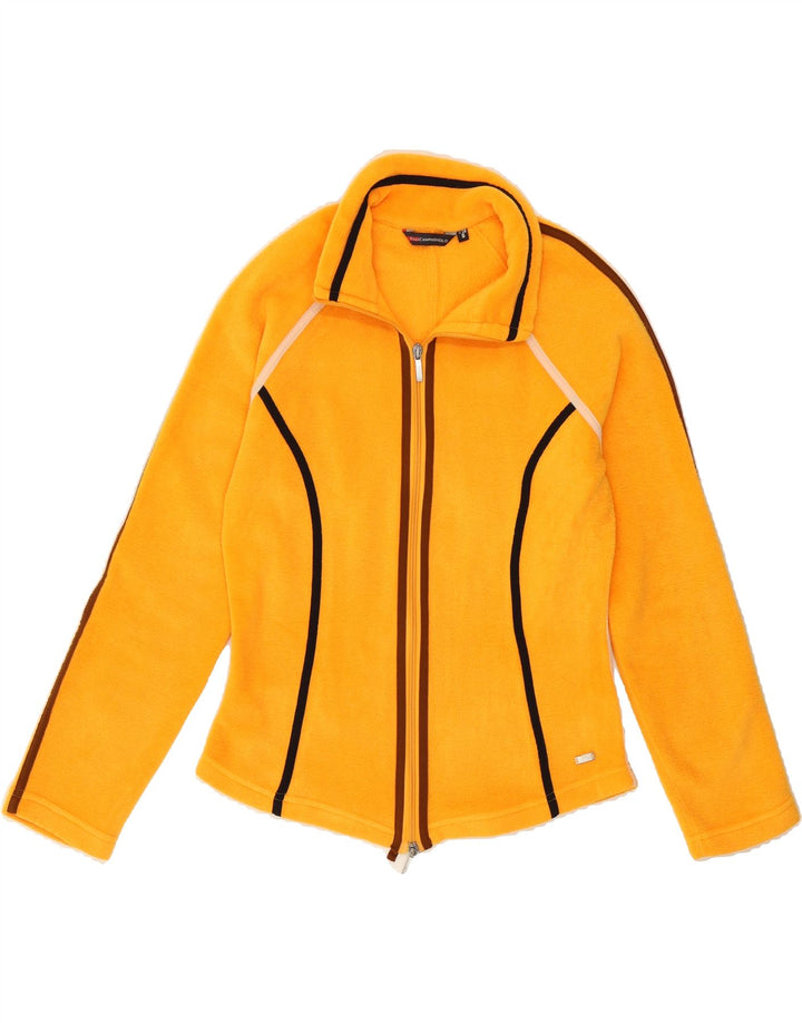 CAMPAGNOLO Womens Fleece Jacket UK 10 Small Yellow Striped Polyester Vintage Campagnolo and Second-Hand Campagnolo from Messina Hembry 