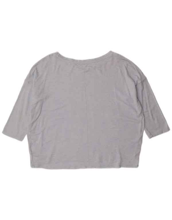 Calvin Klein Dame Oversized Top 3/4 ærme UK 18 XL Blå Viscose