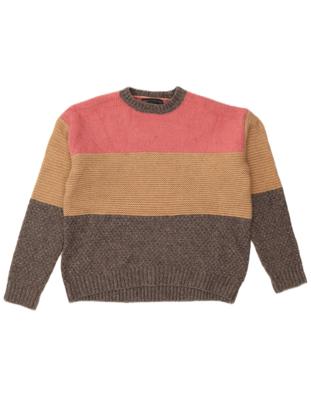 Marks & Spencer Dame sweater med rund hals DK 14 Medium Flerfarvet