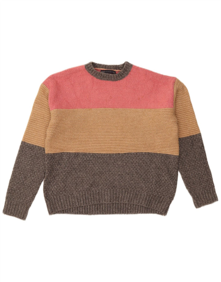 Marks & Spencer Dame sweater med rund hals DK 14 Medium Flerfarvet