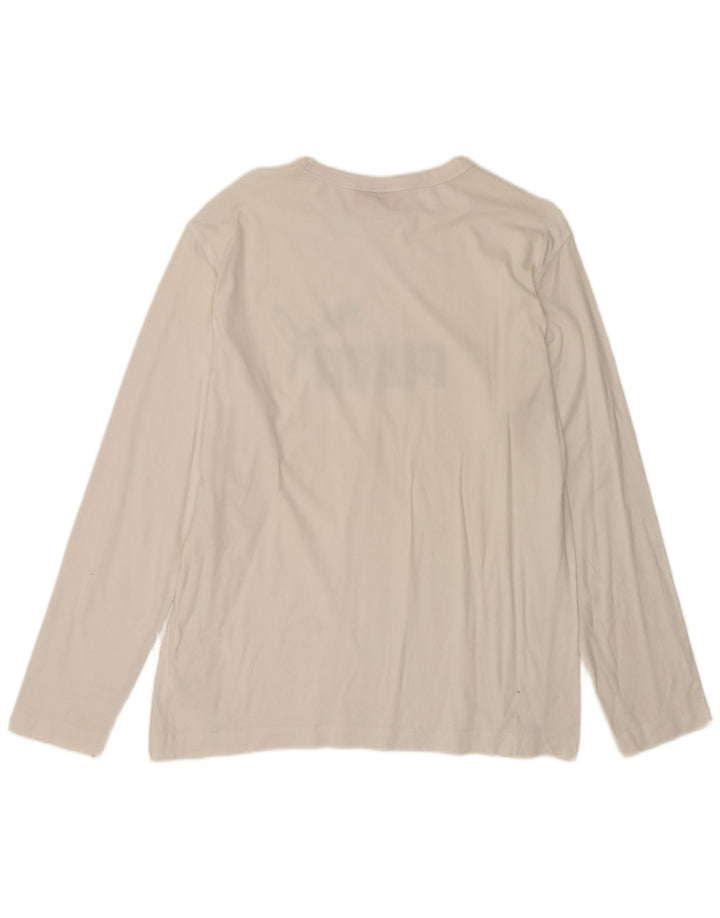 PUMA Herre grafisk top Langærmet medium hvid bomuld