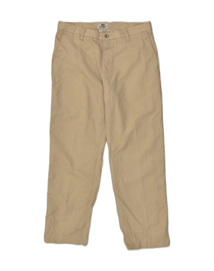 LEE Mens Relaxed Fit Chino Trousers W33 L30 Beige Polyester | Vintage Lee | Thrift | Second-Hand Lee | Used Clothing | Messina Hembry 
