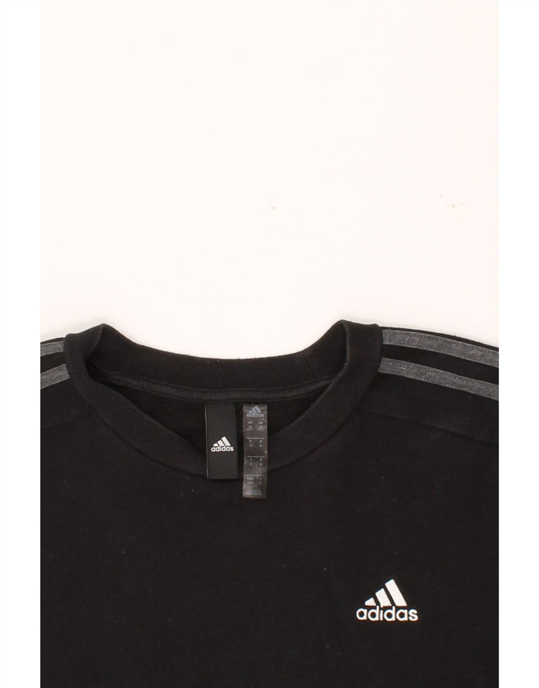 ADIDAS Mens Sweatshirt Jumper Medium Black Cotton Vintage Adidas and Second-Hand Adidas from Messina Hembry 