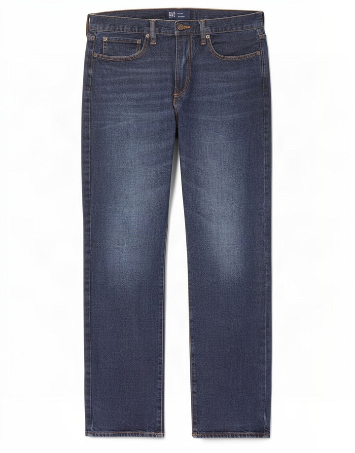 Gap Straight Jeans til mænd W34 L31 Marineblå bomuld