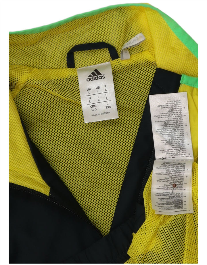 ADIDAS Herre Climalite træningsdragt Topjakke Stor marineblå farveblok