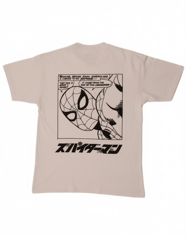 Pull & Bear Herre Marvel Graphic T-Shirt Top Medium White