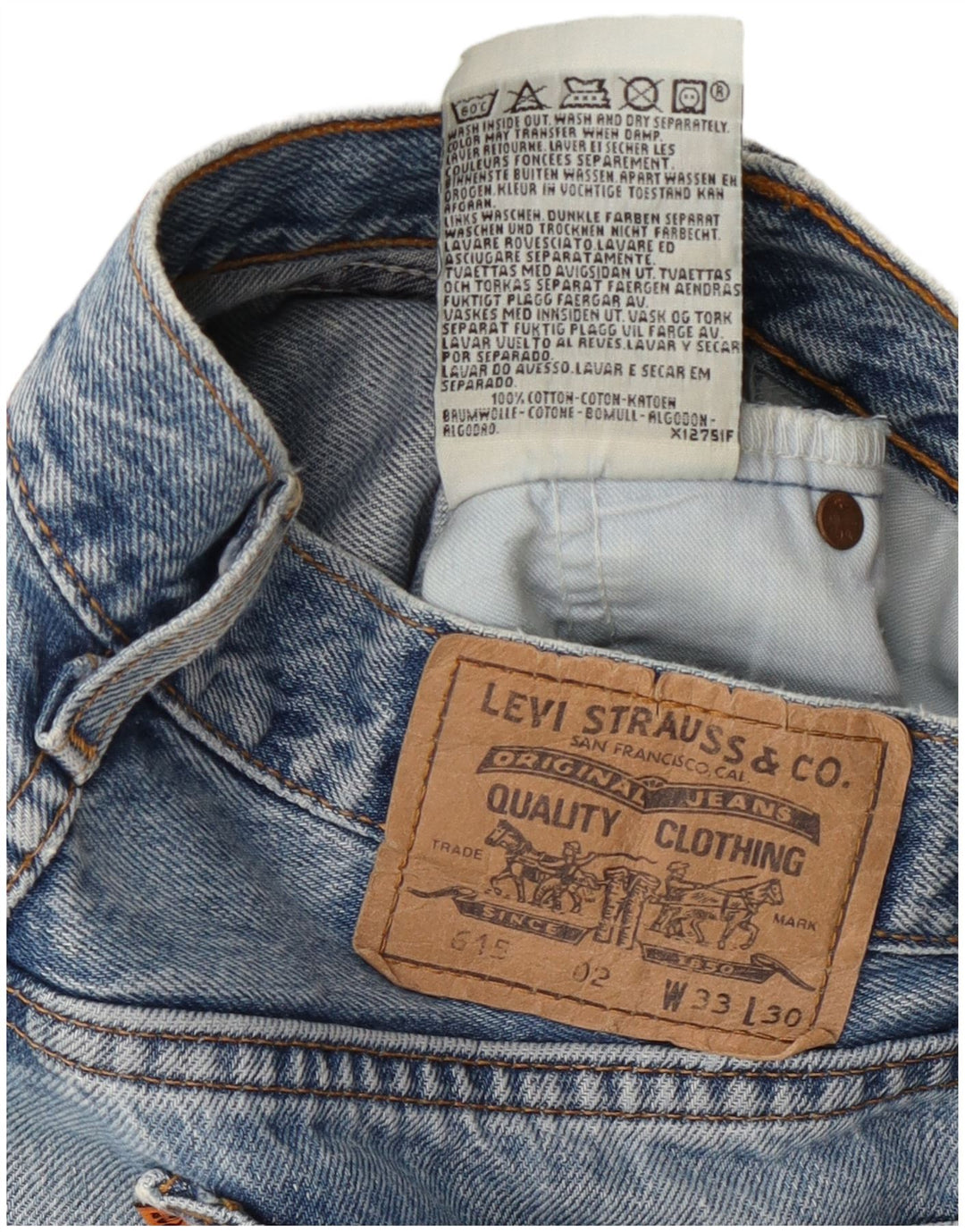 Levi's Herre 515 denimshorts W33 mellemblå bomuld