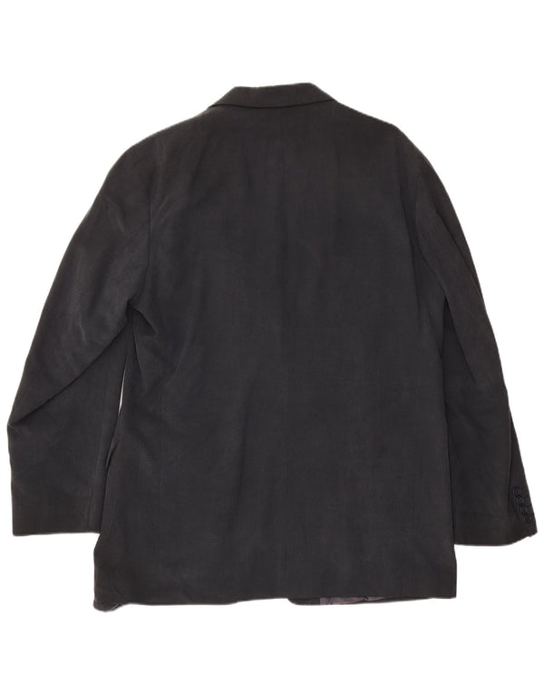 Marks & Spencer Herre 3 Button Blazer Jacket UK 42 XL Navy Blue Lyocell