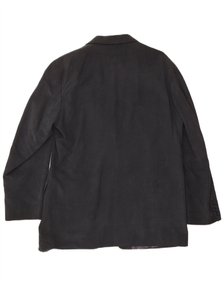 Marks & Spencer Herre 3 Button Blazer Jacket UK 42 XL Navy Blue Lyocell