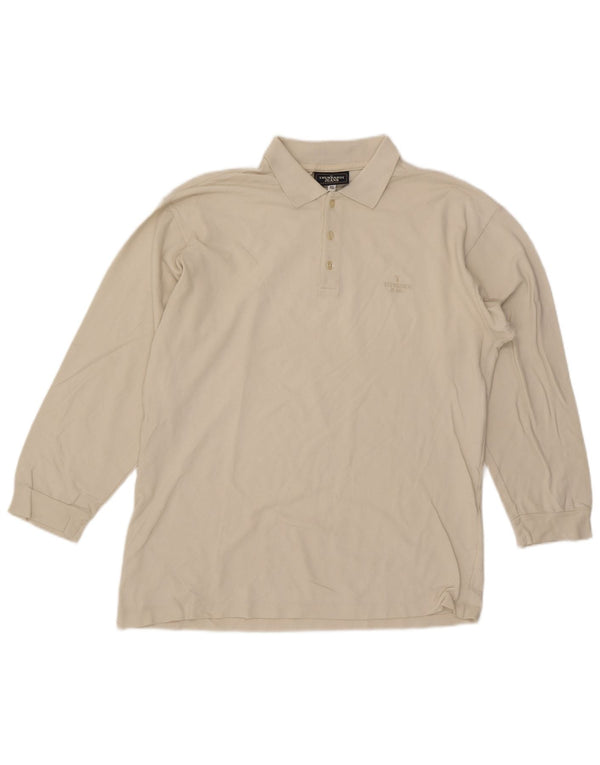Trussardi Langærmet Polo Shirt til mænd XL Beige Bomuld