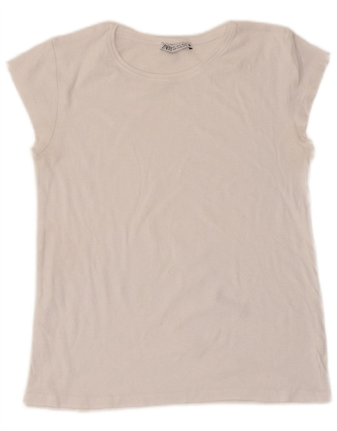 Zara T-Shirt Top UK 8 Small White