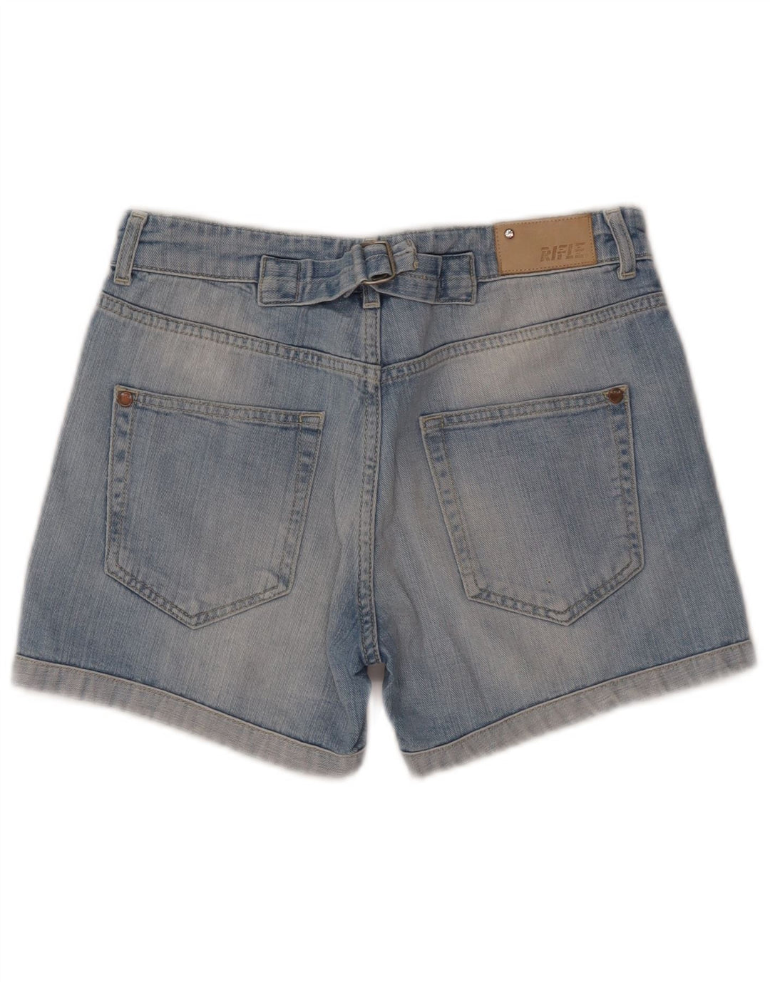 Rifle Dame Distressed Denim Shorts W25 XS Blå Bomuld