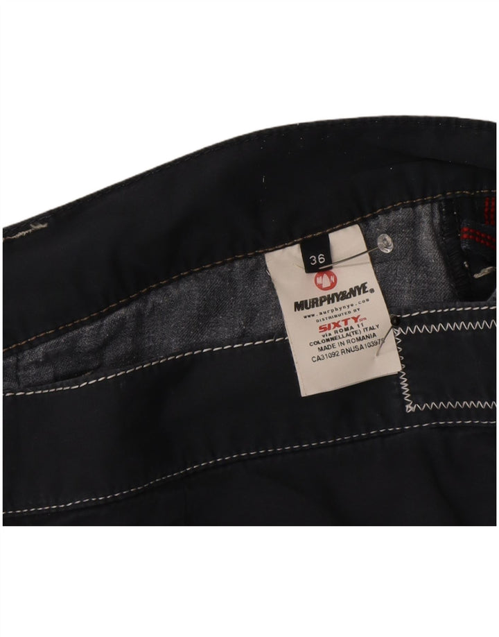 Murphy & Nye Herre Chino Shorts W36 Large Navy Blue Bomuld