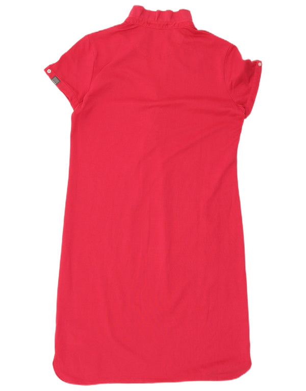 Geox Womens Shift Dress UK 10 Small Pink Bomuld