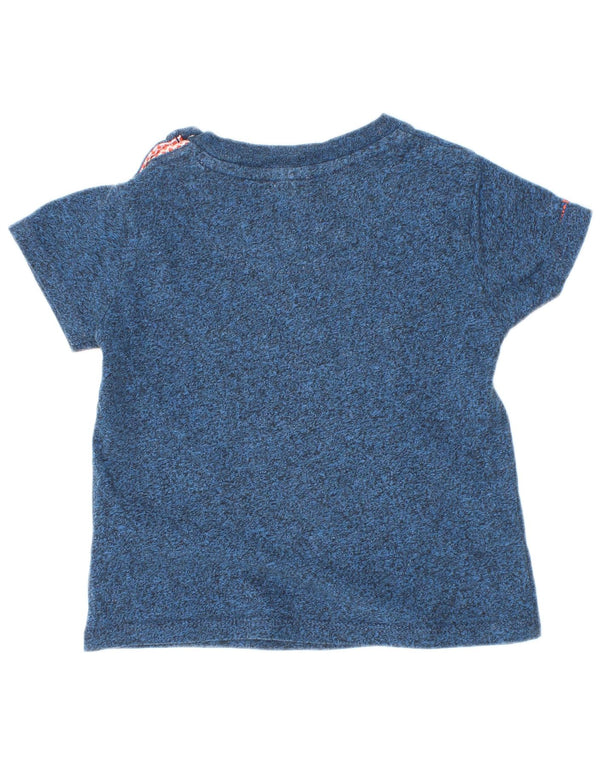 Ted Baker Baby Boys Grafisk T-Shirt Top 18-24 måneder Navy Blue Flecked