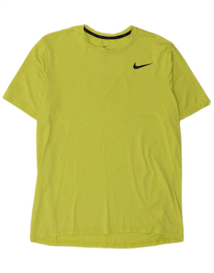 Nike Herre Dri Fit T-Shirt Top Stor Grøn Polyester