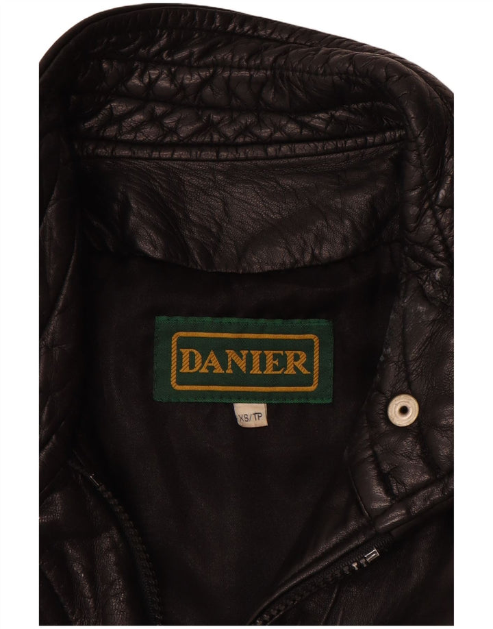 Danier Dame Oversized Læderjakke UK 6 XS Sort